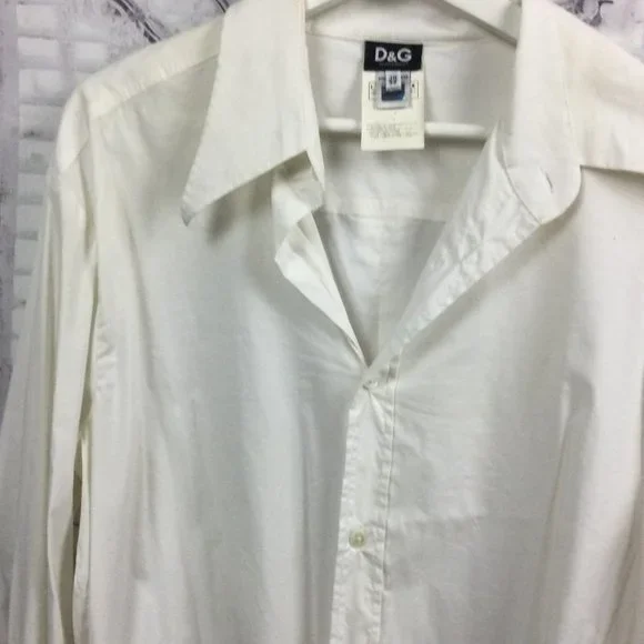D&G White Button Down Shirt 38/52